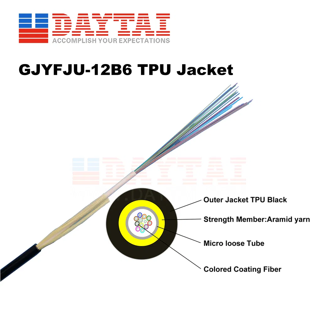 1-24 Core G. 657A2 Fiber ADSS Heavy Duty TPU Cable