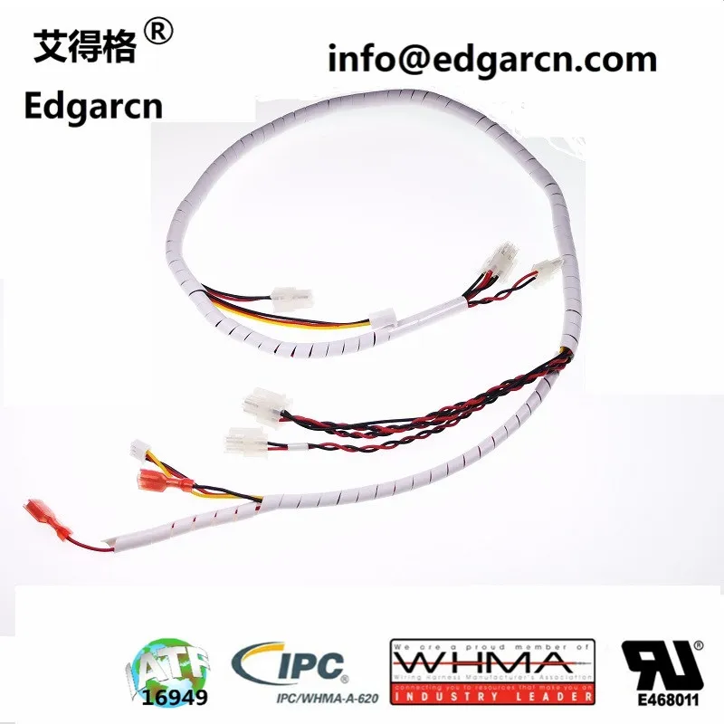 1.25mm 2.54mm Pitch Molex to Tyco Connector Spiral Tube Wire Harness