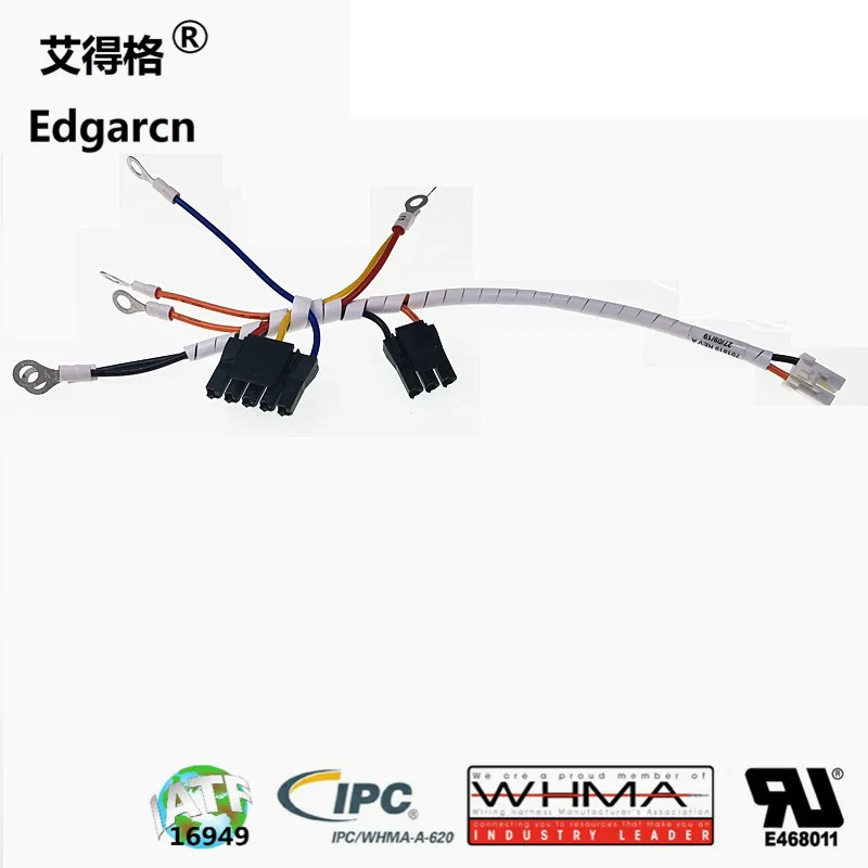 1.25mm 2.54mm Pitch Molex to Tyco Connector Spiral Tube Wire Harness