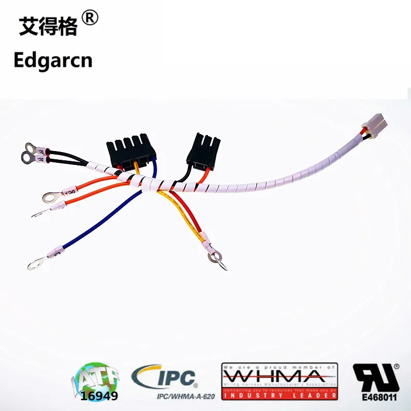 1.25mm 2.54mm Pitch Molex to Tyco Connector Spiral Tube Wire Harness