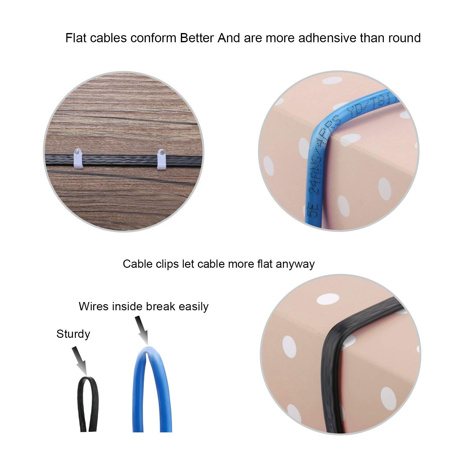 100FT Gigabit Gold Plated Flat Cat7 Ethernet LAN Cable