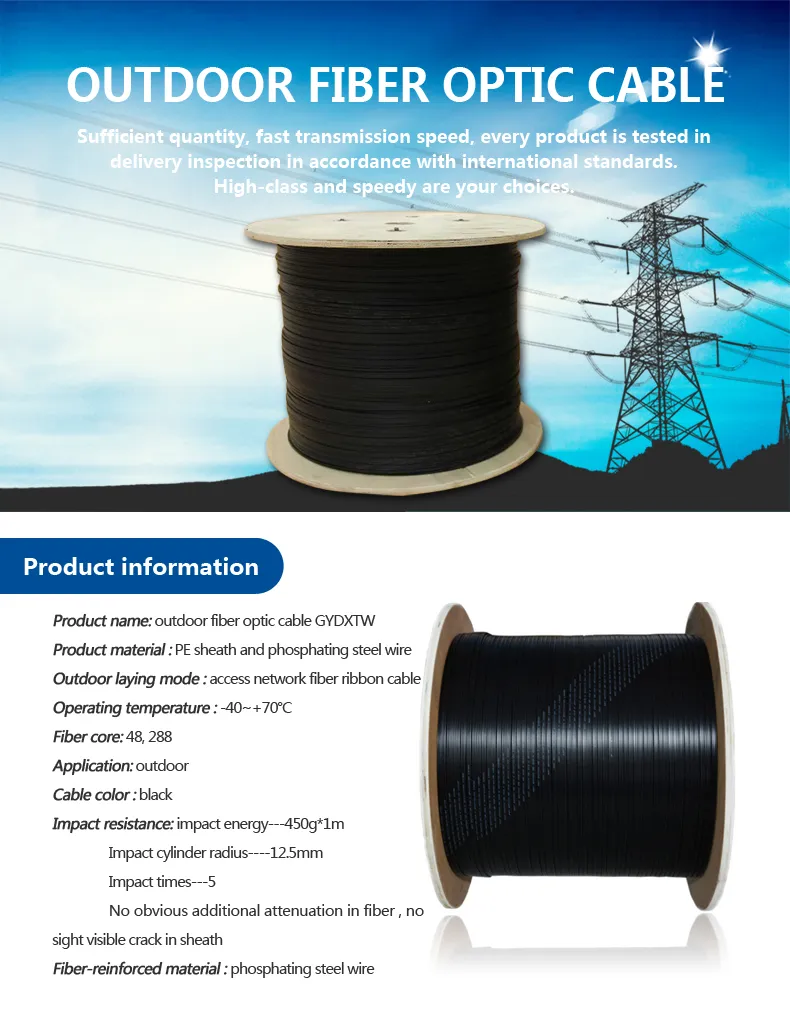 108 Core Fiber Ribbon Cable Made in China Gydxtw