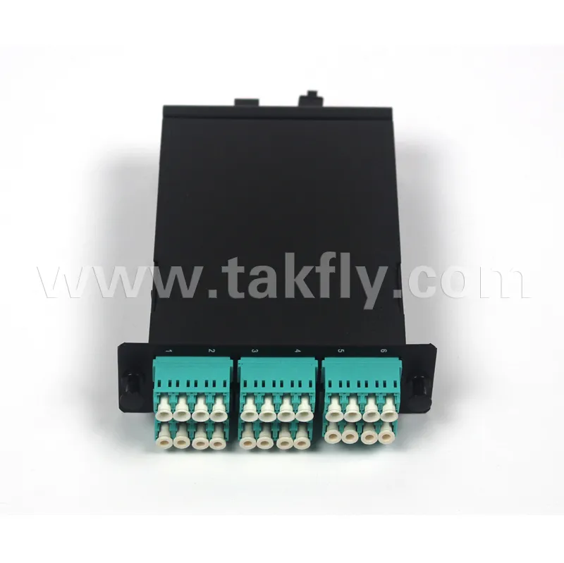 24 Fiber MPO/MTP Fiber Optic Cassette Om4 LC Duplex