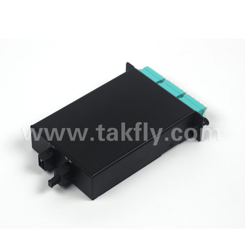 24 Fiber MPO/MTP Fiber Optic Cassette Om4 LC Duplex