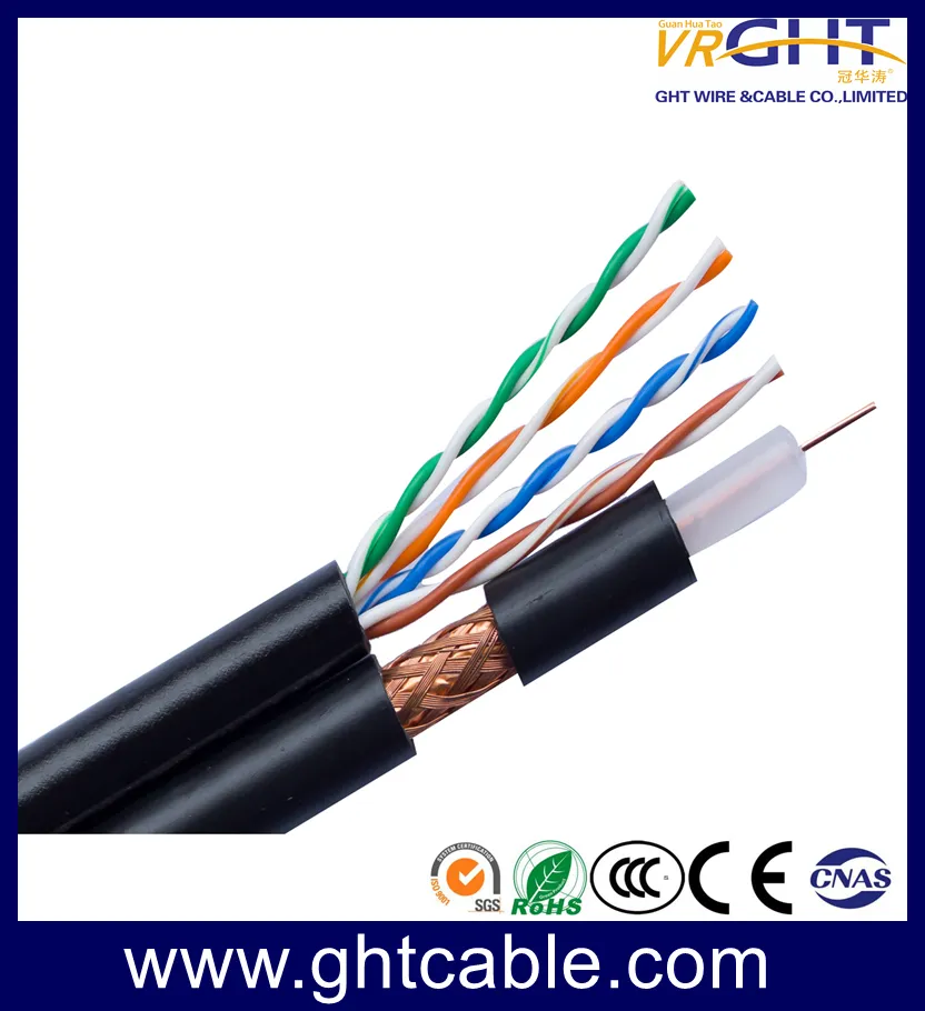 4p UTP Cat5e Cable & RG6 75ohm Muti-Media RG6 (Tri Shield)
