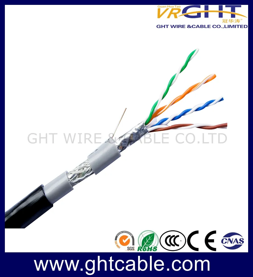 4X0.45mmcu, 0.95mmpe, O. D.: 6.3mm, 64almg Outdoor SFTP Cat5e Cable