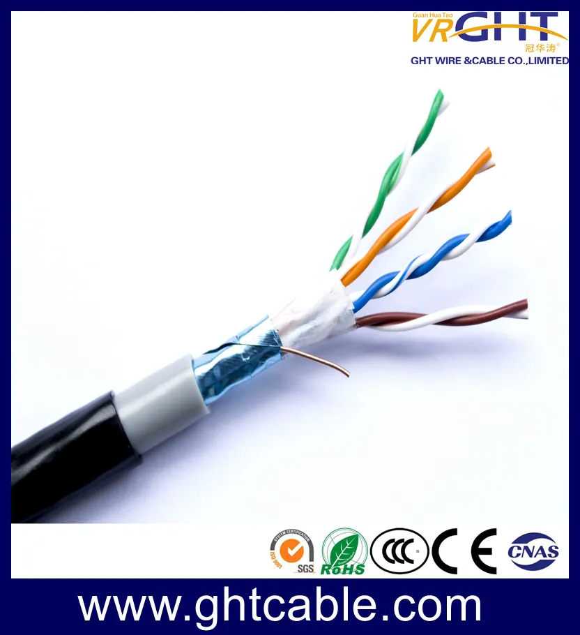 4X0.45mmcu, 0.95mmpe, O. D.: 6.3mm, 64almg Outdoor SFTP Cat5e Cable