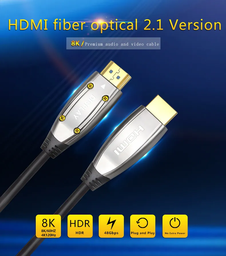 50m/100m 4K 144Hz HDMI Aoc 8K 2.1 Fiber Optic Cable