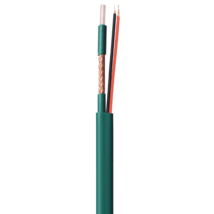 7*0.2mm solid PE Coaxial Communication Cable Kx7with Power