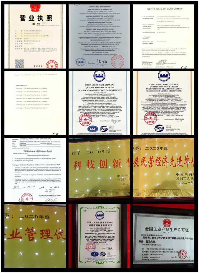 ACSR Conductor, Aluminum Conductor Steel Reinforced Wire Cable for Power Transmission Cangzhou Huiyou