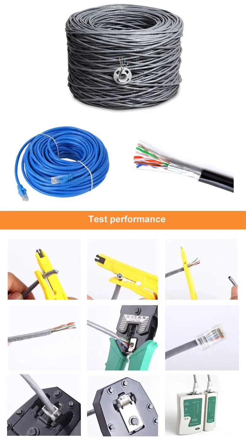 Add to Comparesharebc CCC CCA CCS Copper 2c Stranded Power Wire PVC PE Double Sheath UTP Cat5e Cable 24AWG 2pr 4pr High Quality Ome