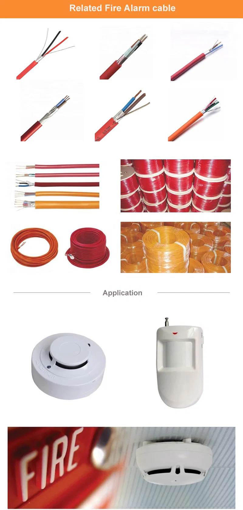 Alarm Cable 4/6 Cores Communication Cable Copper Standard CPR Approved Fire Alarm Cable Copper Wire