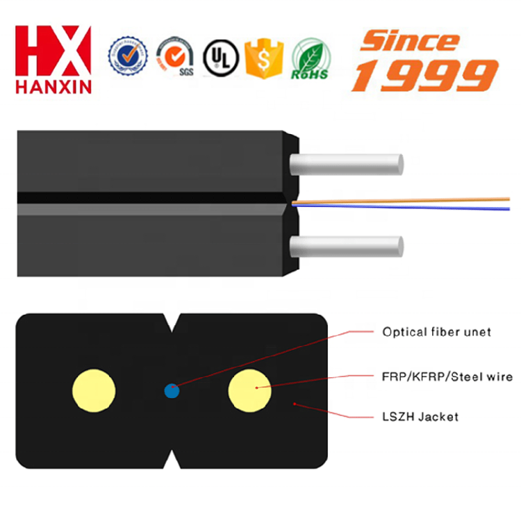 anatel certificate factory price ftth drop cable 1fo g657a fiber optic drop cable