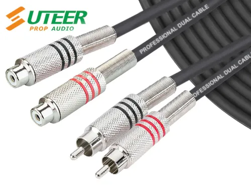 Basic Series Double RCA Interconnect Dual Phono Extension Cable