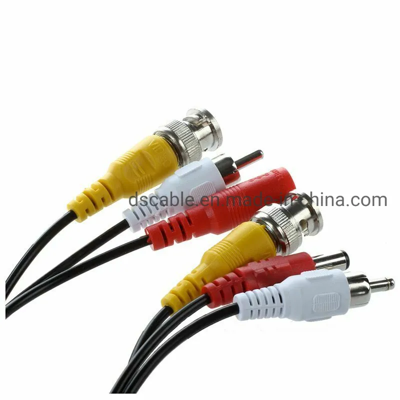 BNC RCA Video Cable with DC Power for CCTV Camera DVR Security System