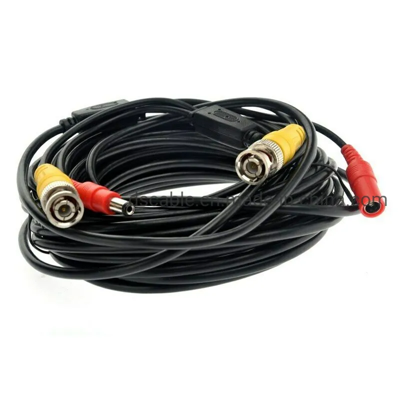 BNC RCA Video Cable with DC Power for CCTV Camera DVR Security System