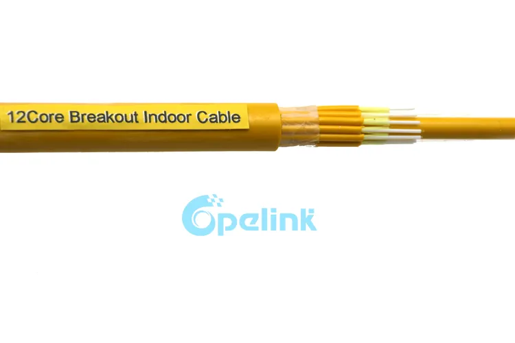 Breakout Optical Fiber Cable 24cores Singlemode Indoor Cabling Fiber Optic Cable, Gjbfjv Multi-Fiber Optical Cable