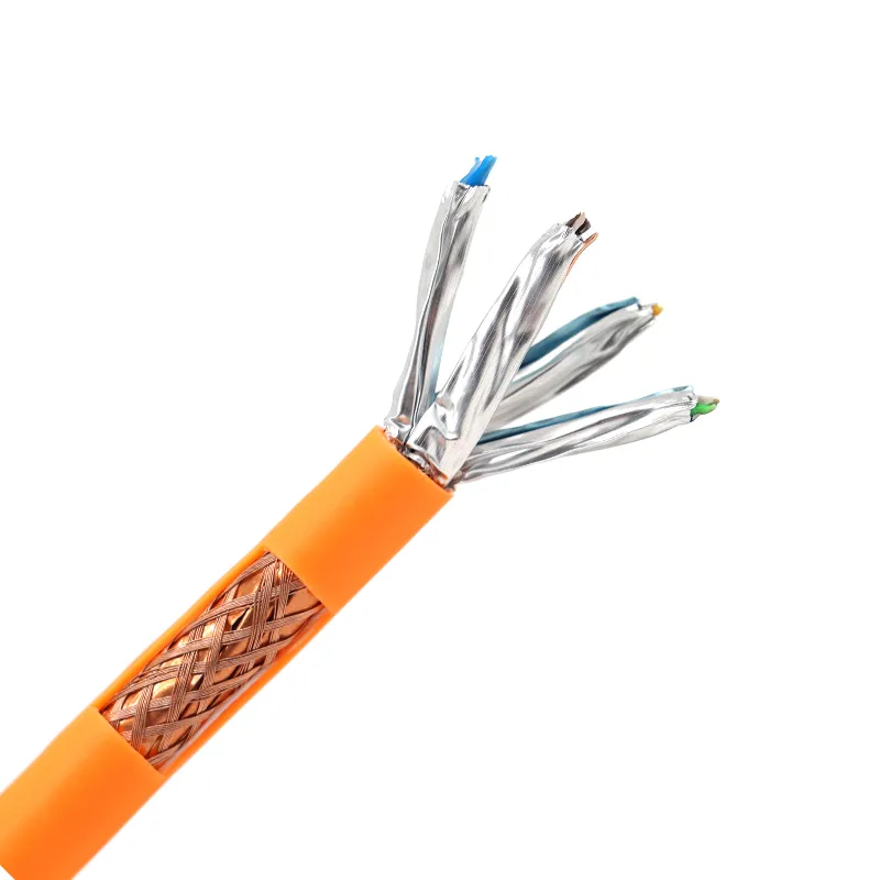 Certificated 4pair SFTP Cat7 23AWG 550MHz Bare RJ45 Cable FTP CAT6A Copper or CCA Internet LAN Cable