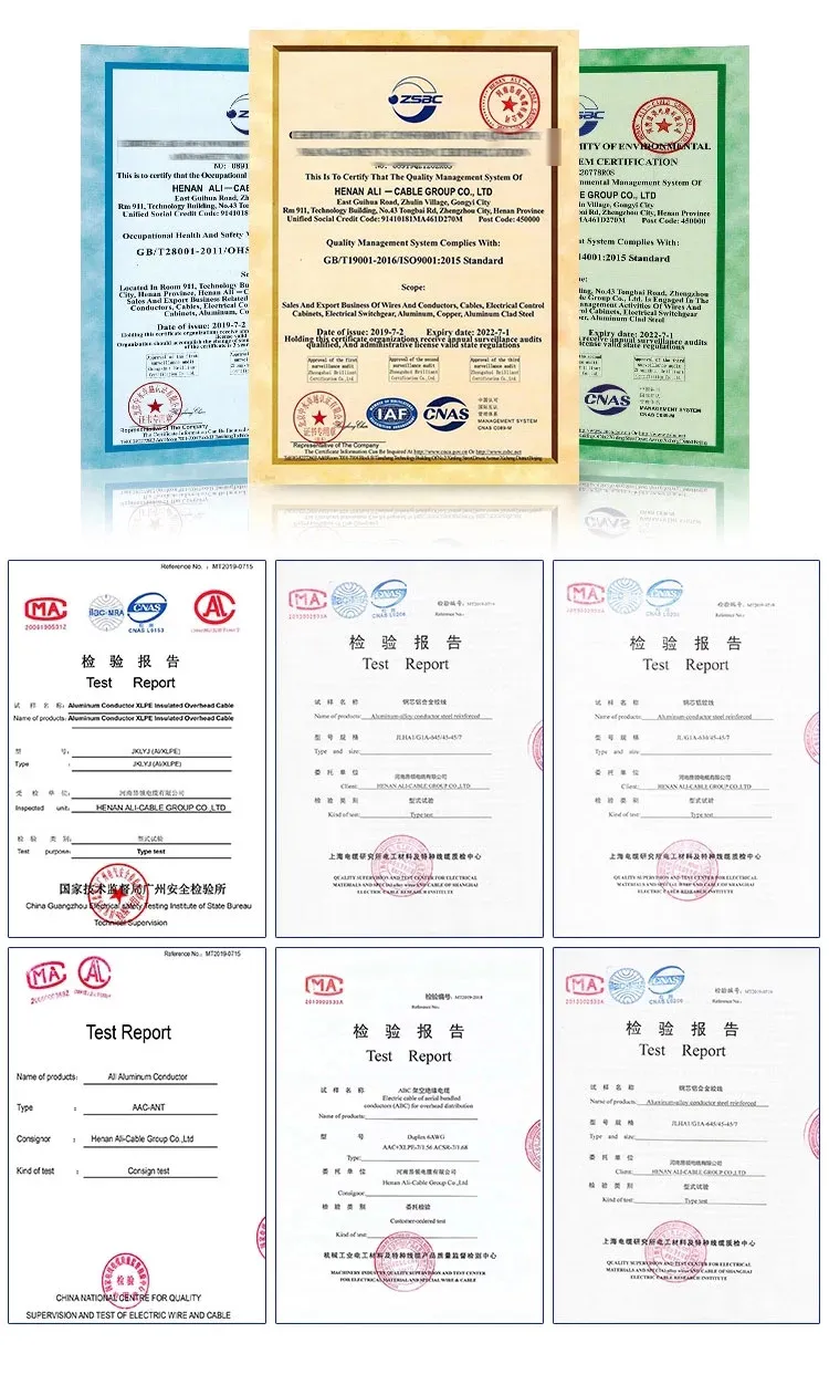 China Factory Direct Selling ACSR Aluminum Wire Steel Reinforced Core Conductor