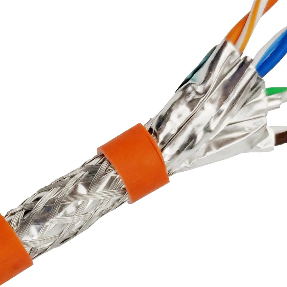 Communication SFTP 0.57mm Aluminum Foil CAT6A Cable 500MHz 10gpbs