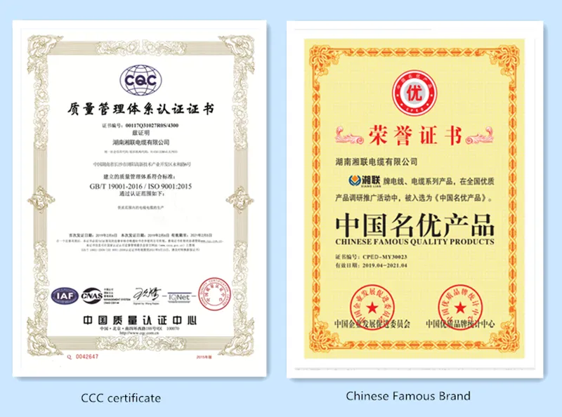 Copper Conductor Fire Resistant Environmental Power Cable 1000V Electric Cable IEC Standards Approved