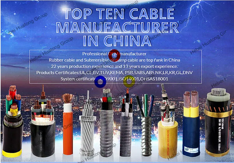Copper or Aluminum Outdoor Electrical Building Wire 600V 2AWG Xhhw-2 Cable