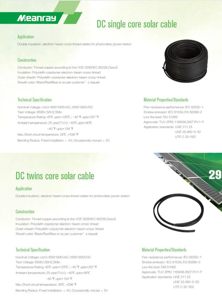 DC Wire Twin Core PV Cable 4mm2 Communication Cable