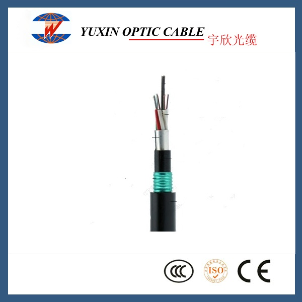 Double Sheath Aluminium Direct Burial 8 Core Fiber Optic Cable (GYTA53)
