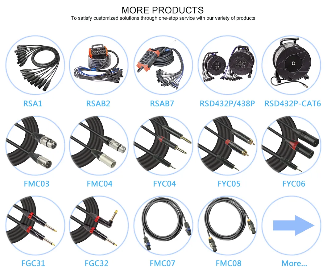 Electric PVC Insulated Wire Flexible AV Multi-Core Scart Snake Cable with dB25 to 6.35 Stereo Plug