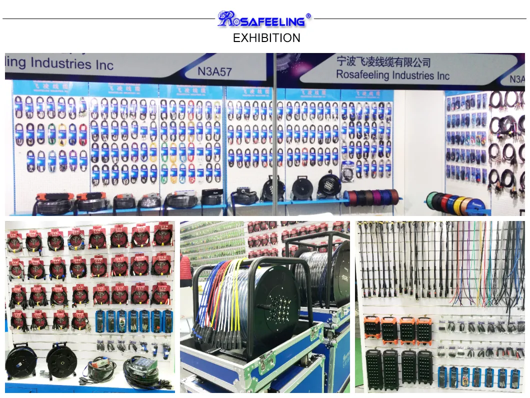 Electric PVC Insulated Wire Flexible AV Multi-Core Scart Snake Cable with dB25 to 6.35 Stereo Plug