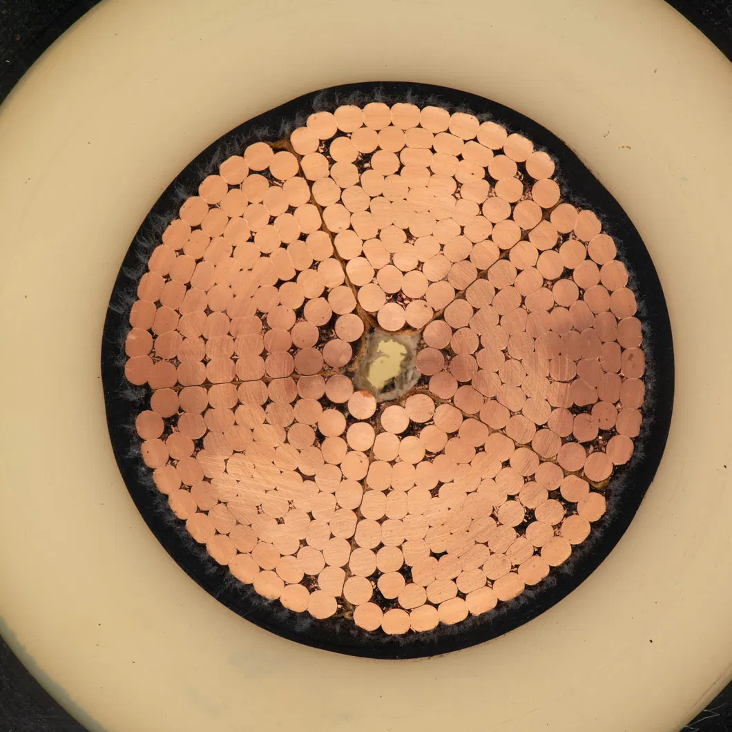 38/66kv Copper Conductor XLPE Insulated Copper Wires Screen Metallic & Plastic Compound Water Proof Layer PVC Sheath Power Cable