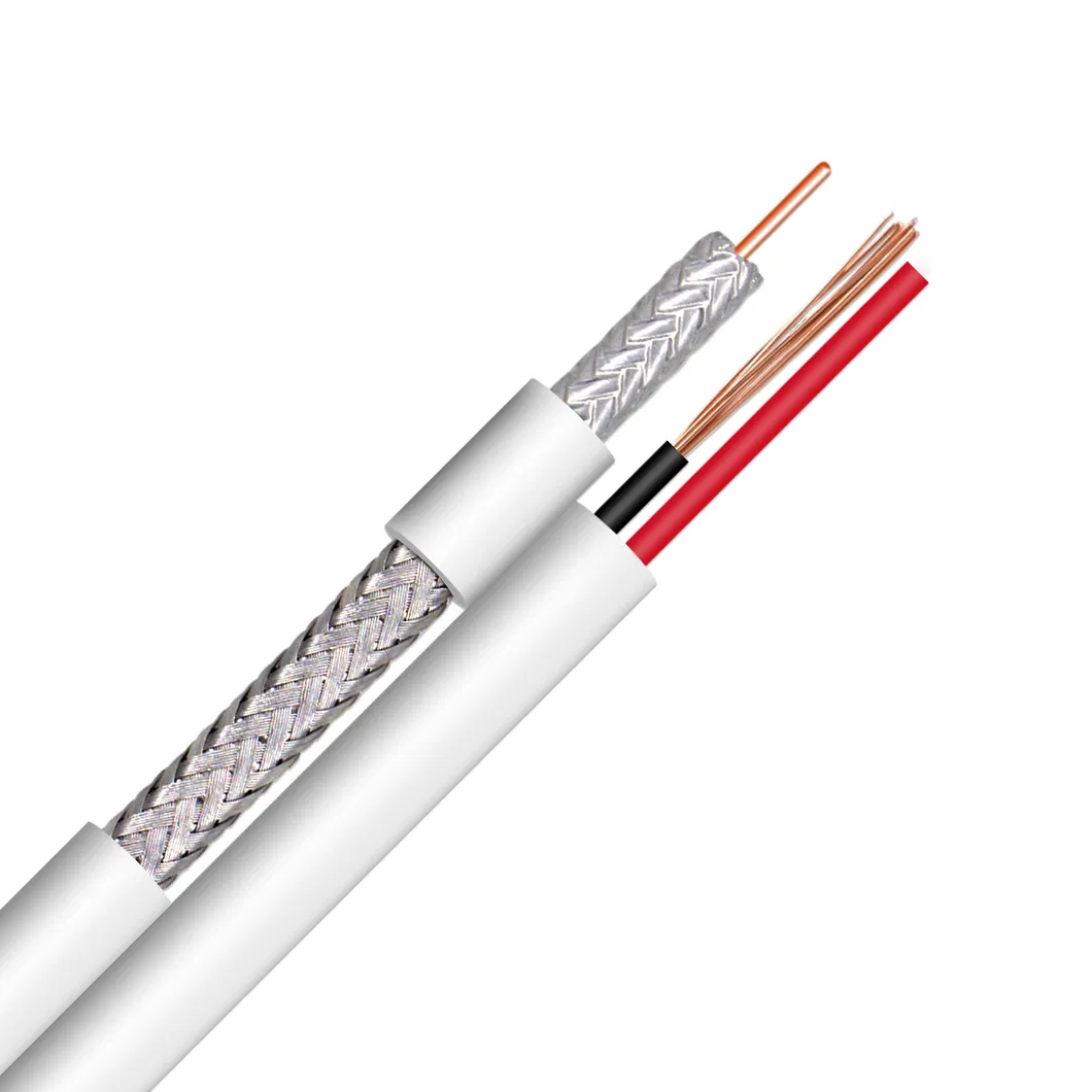 Factory Price Electrical CCA Conductor 75 Ohm RG6 CATV CCTV Camera Flexible Coaxial Cable