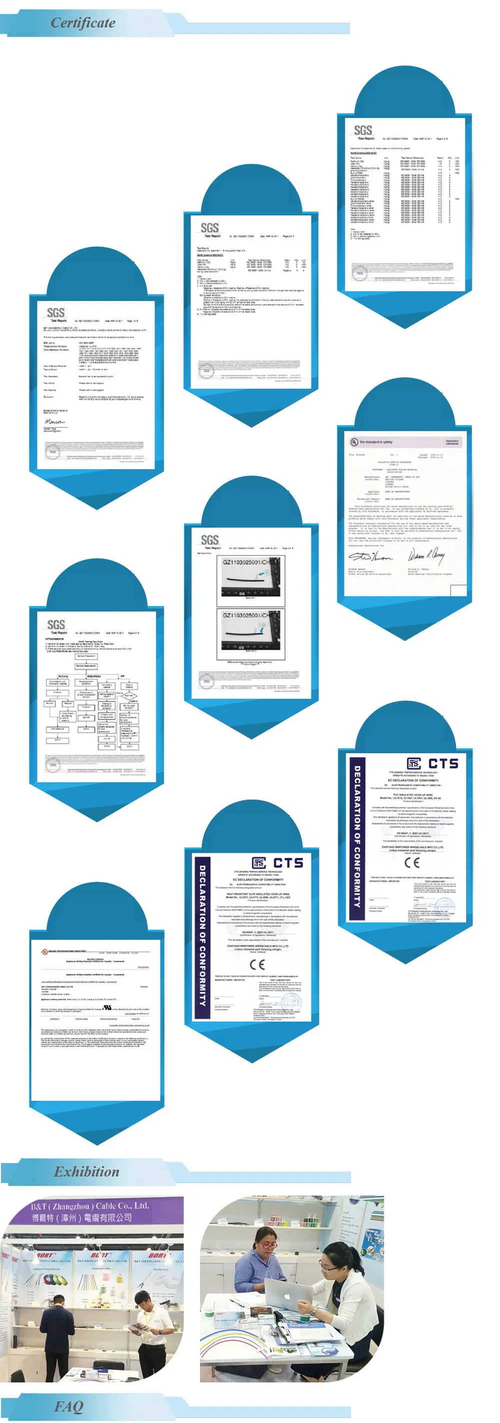 Factory Supply UL Approved Hook-up Electronic Wire UL1095 Wire Cable