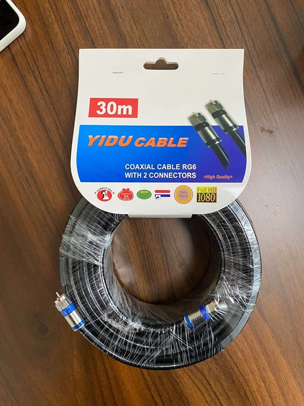 Factory Wholesale 90 % CCA Braiding Thin Belden Semi Finished RG6 Coaxial TV Cable Wire Price Per Meter