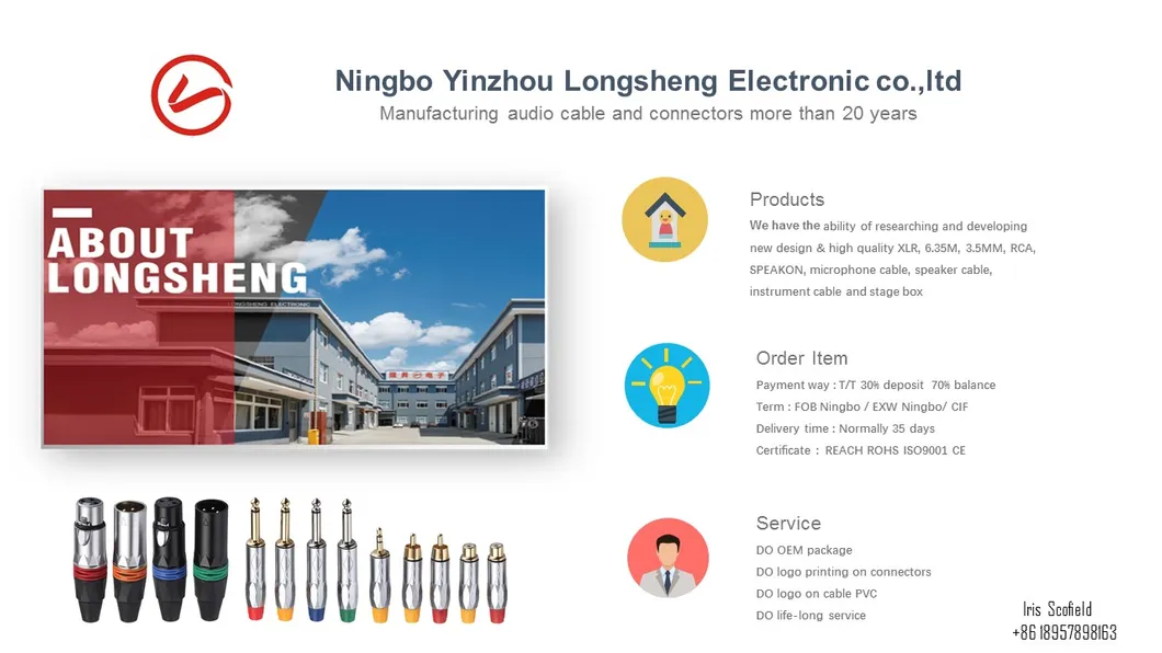 Female XLR Cannon to RCA Dual Microphone Cable Audio Cable