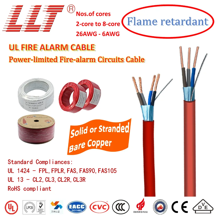 Flame Retardant PVC Insulated Multistrand Fire Alarm Cable
