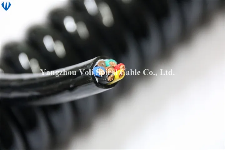 Flexible Tpee PUR Coiled Wire Spiral Cable Spring Cables Electric Cable
