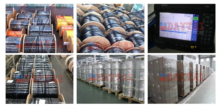 FRP Messenger GJYXFCH-1, 2, 4 Core G657A FTTH Fiber Optic Drop Cable