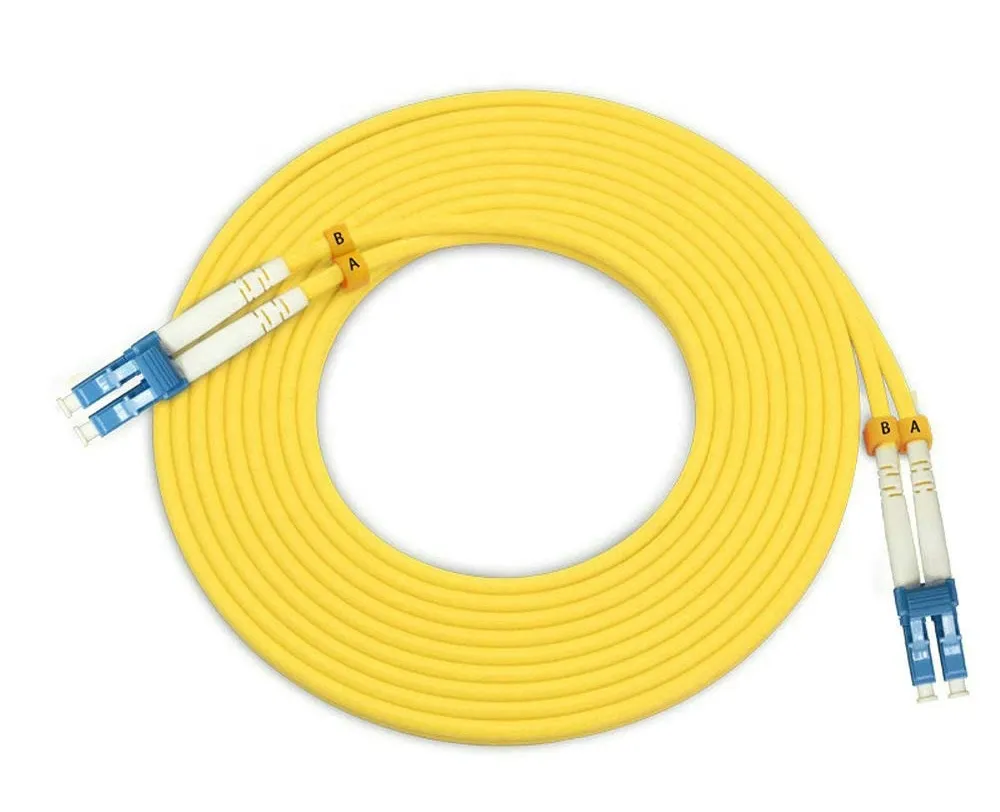 FTTH Patch Cord LC to LC Duplex Single Mode G652D 9/125 Optical Fiber Patchcord