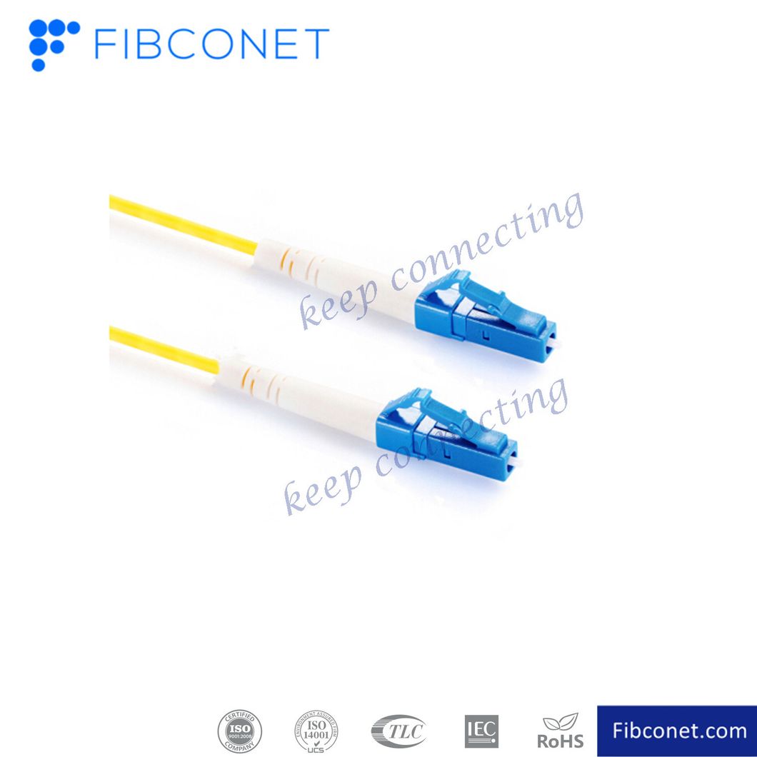 FTTH Single Mode 9/125 Simplex LC Upc - LC Upc PVC LSZH Fiber Optic Patch Cord Cable Cord with Connector