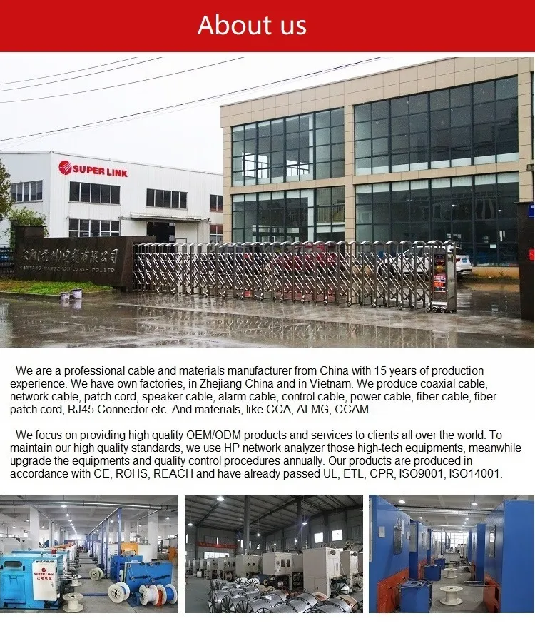Hangzhou Factory Lowest Price UTP FTP SFTP Cat5e CAT6 CCA/Ccag LAN Cable Camera/Computer