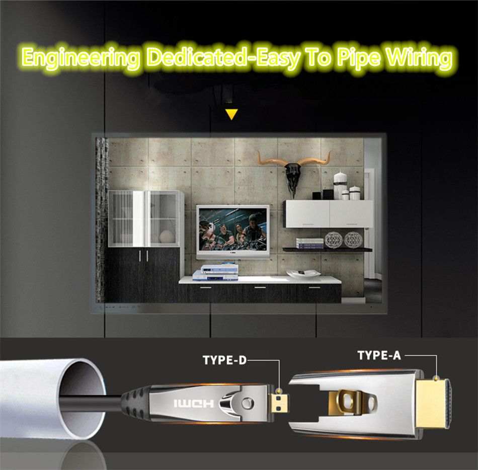 HDMI Cable 2.0 Optical Fiber Ultra-HD (UHD) 4K Cable 60Hz 18gbs with Audio Video HDMI Cord Hdr 4: 4: 4 Lossless Amplifier