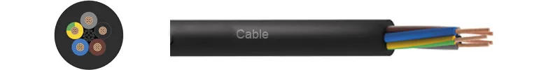 High Quality H07rn-F 5core 10mm2 Flexible Rubber Insulated Cable