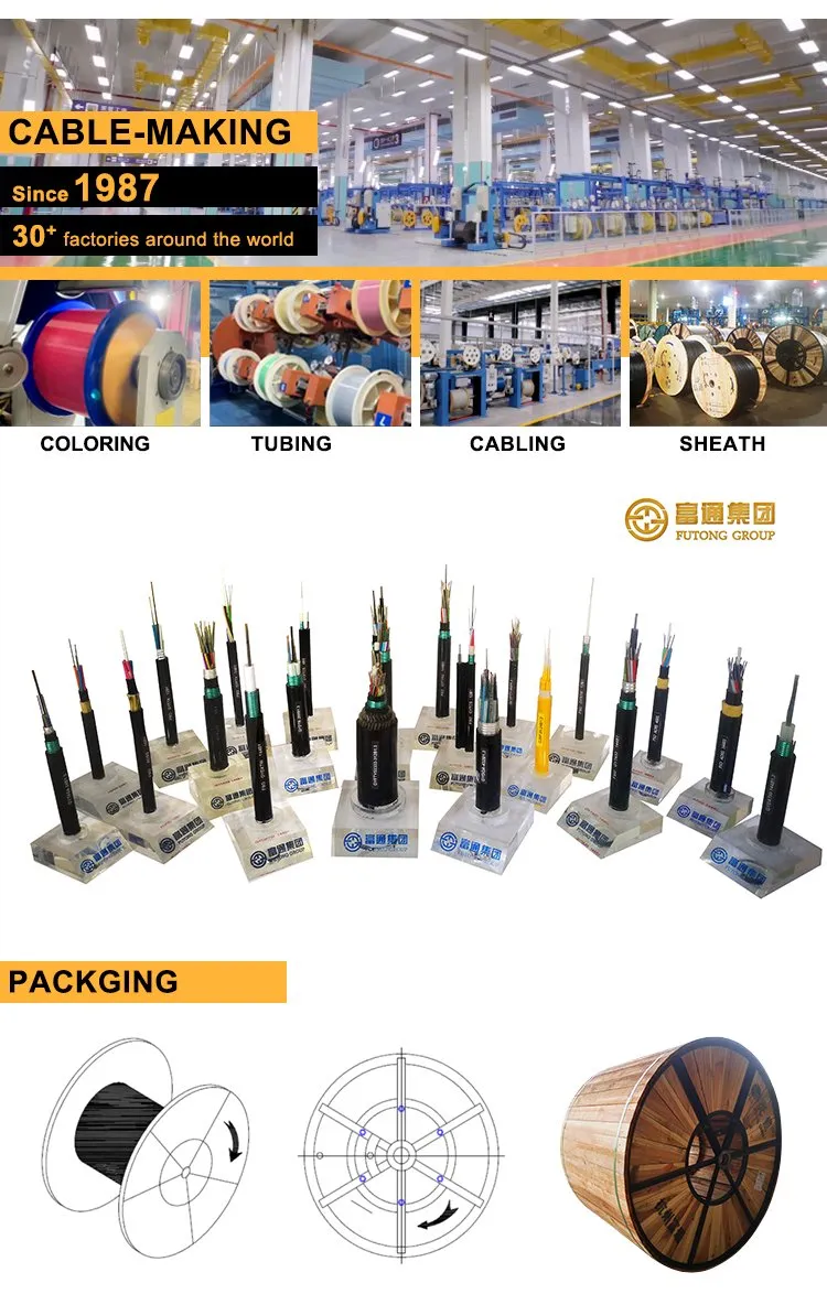 High Quality Outdoor 6f 24f 48f Fig. 8 Aerial Water Blocking Armored Fiber Optic Cable GYTC8S