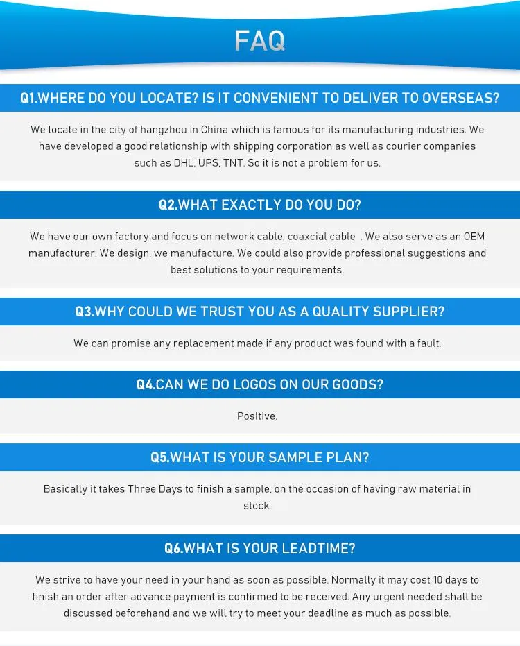 High Quality Self-Supply Computer Cable Coaxial Cable RG6 for Camera