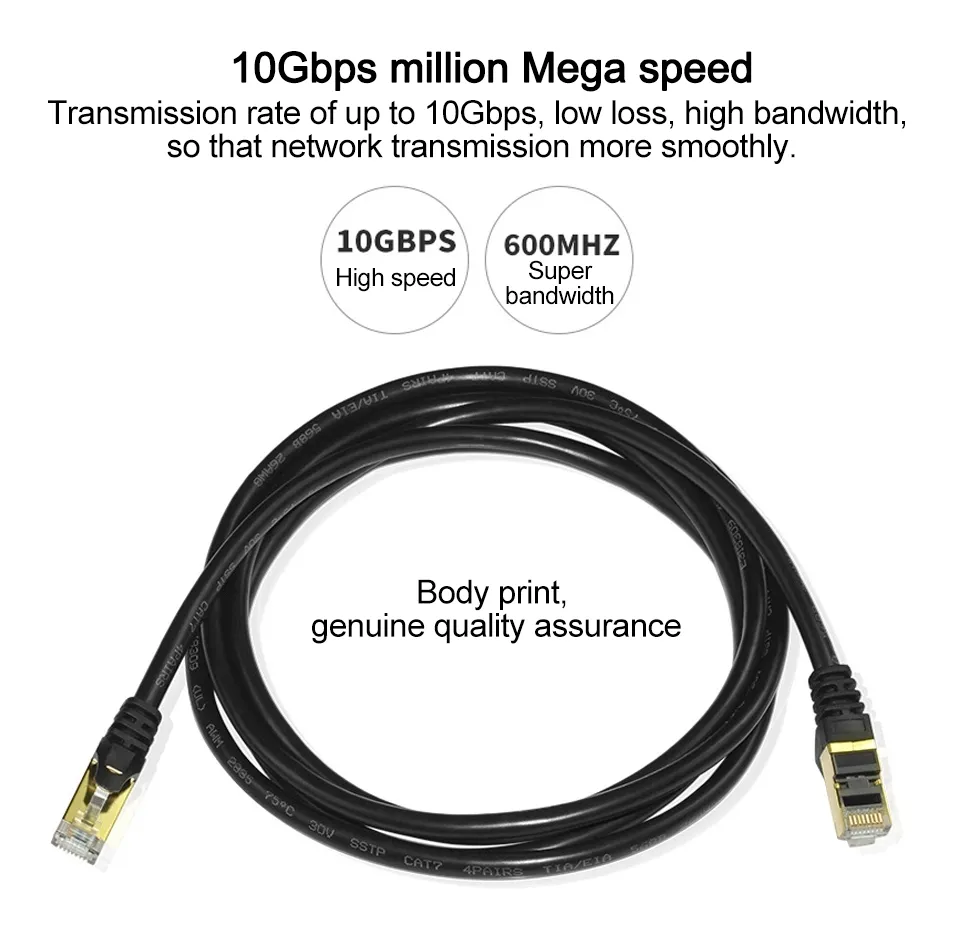 High Speed Ethernet CAT6 Cable Jumper Cable 4 Pairs 24AWG UTP Cat 6 Patch Cord 1m 2m 3m Best Sale Flat Cable