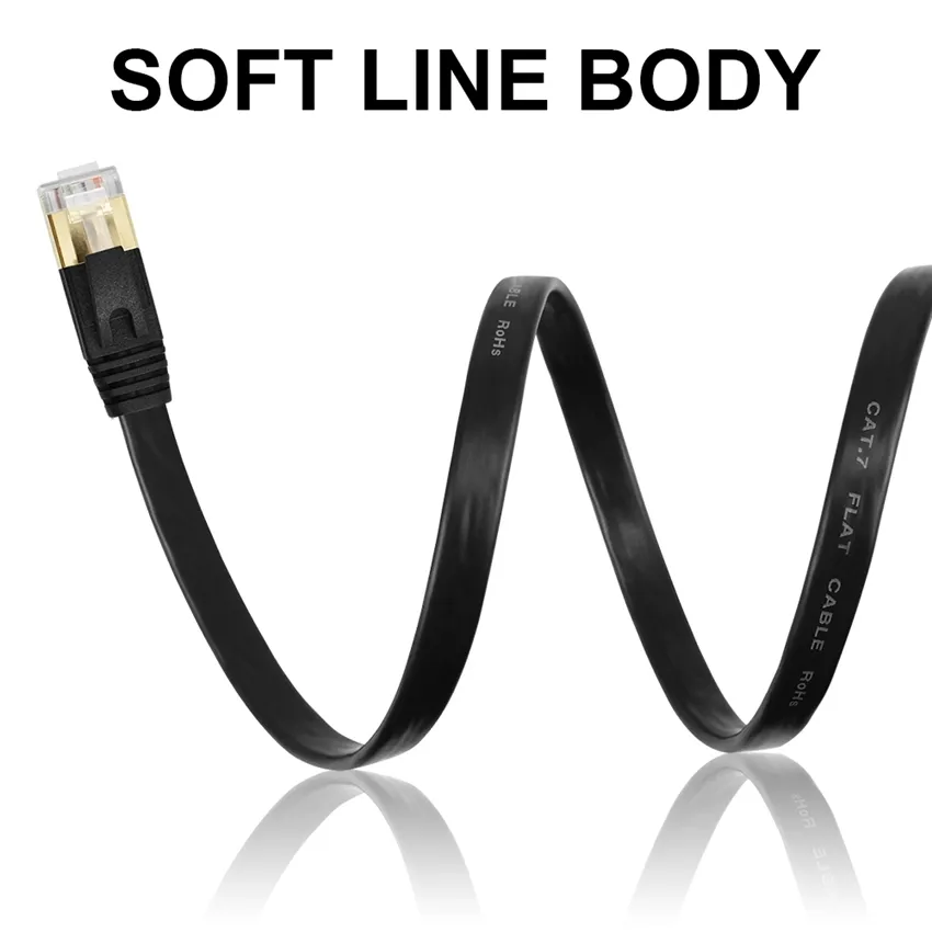 High Speed Ethernet CAT6 Cable Jumper Cable 4 Pairs 24AWG UTP Cat 6 Patch Cord 1m 2m 3m Best Sale Flat Cable