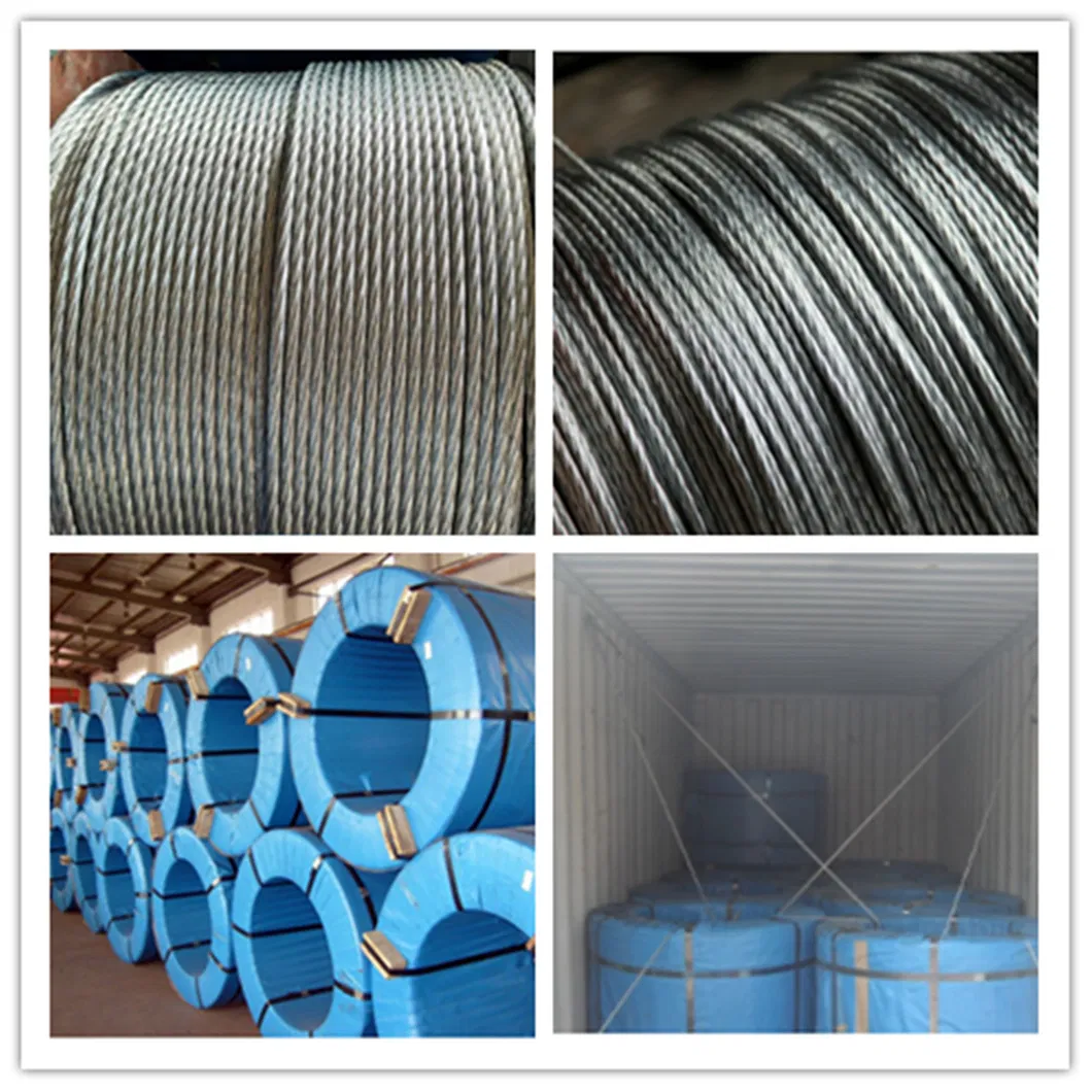 Hot DIP Gsw Galvanized Steel Wire Zinc Coated Stay Guy Wire