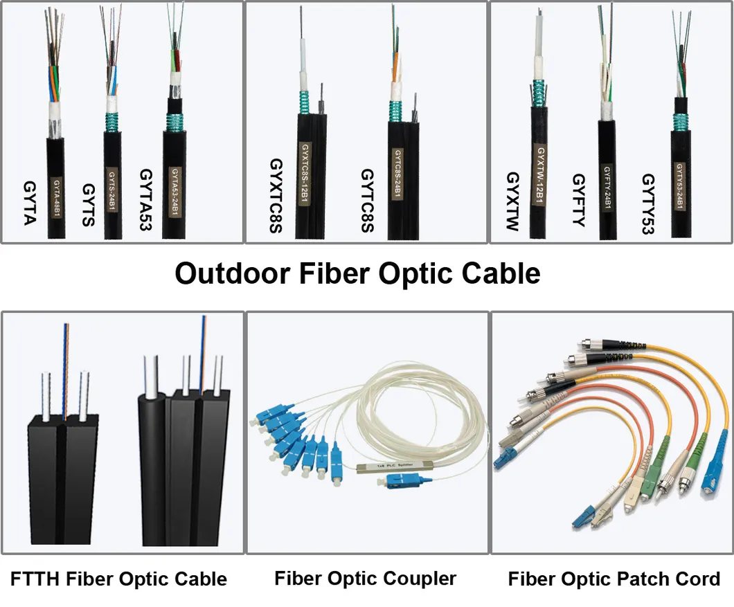 Indoor Outdoor Gjyxch GJYXFCH FTTH 1core 2 Core 4core G657A2 Fibra Drop Flat Cable Fiber Optic