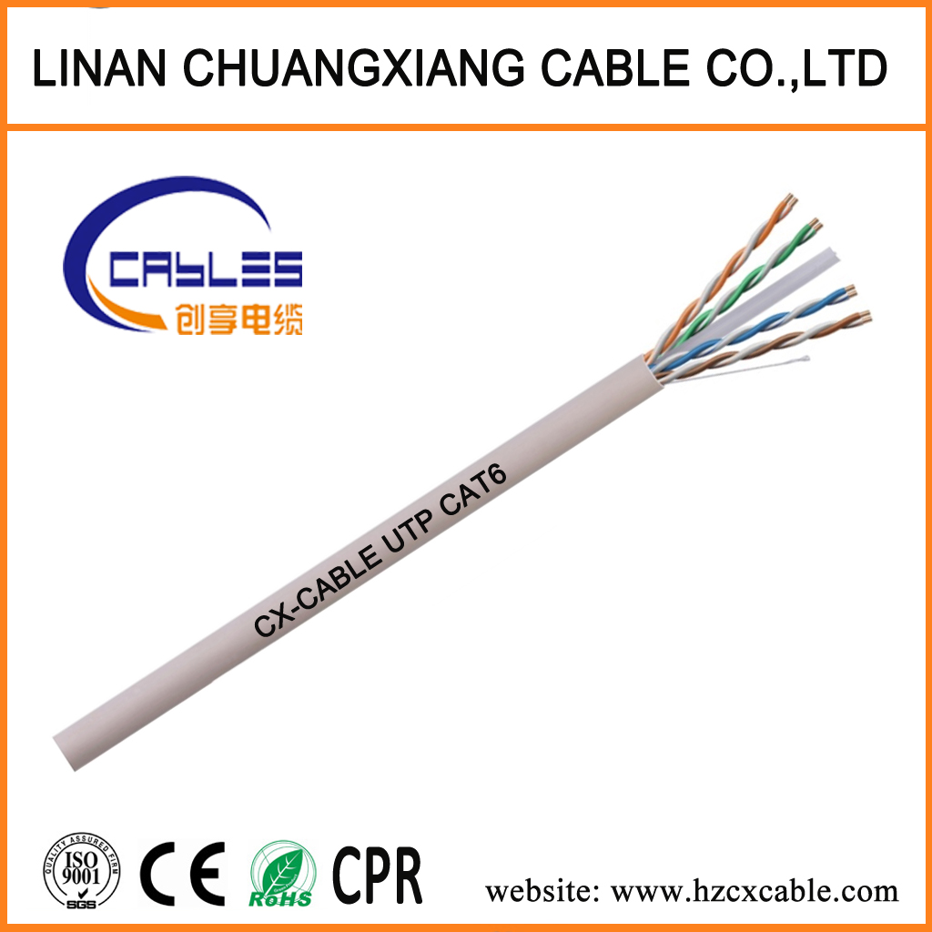LAN Cable CPR Approved UTP CAT6 Data Cable Computer Cable Copper Wire with Patch Cord RJ45/48 Network Cable